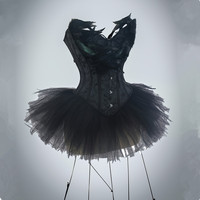 Ensemble de robe corset à plumes vintage, bustier, jupe tutu pour femmes et filles, costume d'ange cygne pour jeux de rôle, tenue de fête de carnaval, tenue de spectacle