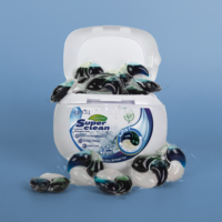 Lessive en capsules écologiques à dissolution rapide, perles de gel concentré, adoucissant, détergent 3-en-1, capsules de lavage haute performance