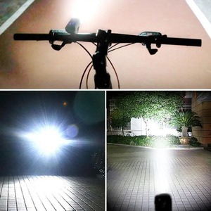 バイクホーンライトフロント自転車照明自転車ランプ電気ホーン付き120DBサイクリング懐中電灯自転車ヘッドライト用自転車ベル - Product Image 2