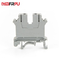 CHFRPU Borne UK5N 4mm² DIN-Schienen-Schraubklemmenblock Messingleiter Anschlusskäfig I/O-Kabelverbinder Produktverbinder Klemmen