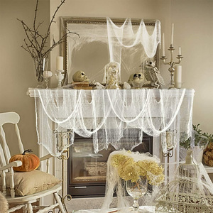 DAMAI Halloween Black Gauze Ghost Festival Decoration Rags Thin Mesh Spinning Haunted House Bar Ghost for Diwali Celebration - Product Image 3