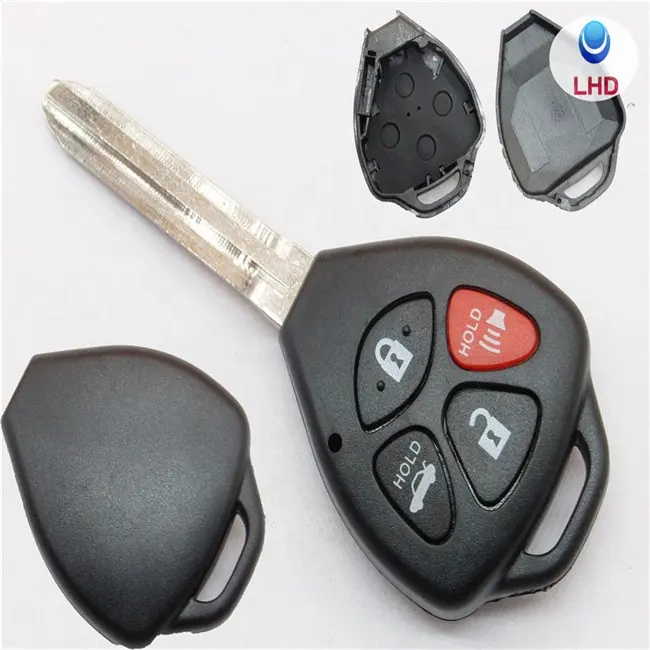 4 Buttons Remote Car Key Shell Case Fob For Toyota Camry 2007 2008 2009 2010 Avalon Corolla Matrix RAV4 Venza Yaris
