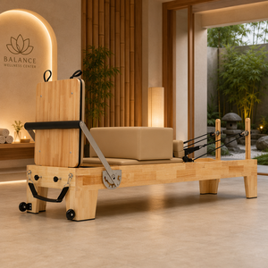 多功能橡木普拉提塑身床，带跳板，CE认证，适合工作室全身训练 - Product Image 3