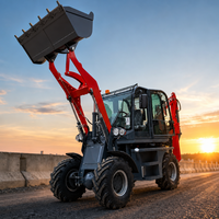 Backhoe Loader Konstruksi Serbaguna 20L dengan Bucket Excavator Belakang 0,04m3