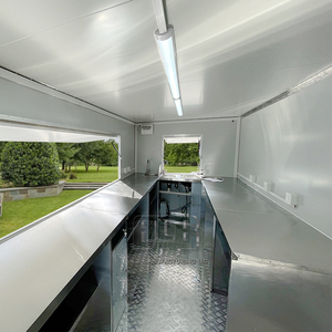 Camion de nourriture mobile entièrement équipé de haute qualité nouvelle condition Original café crème glacée chariot remorque pour petites entreprises en aluminium - Product Image 6