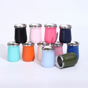 Mini tasse de voyage créative en acier inoxydable à motif marteau 8oz - Product Image 5