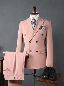 Jas Pengantin Pria Ukuran Besar 3 Potong Berkualitas Tinggi, Model Double Breasted dengan Ritsleting, untuk Pengiring Pengantin, Gaya Afrika, Penjualan Langsung Pabrik - Product Image 1