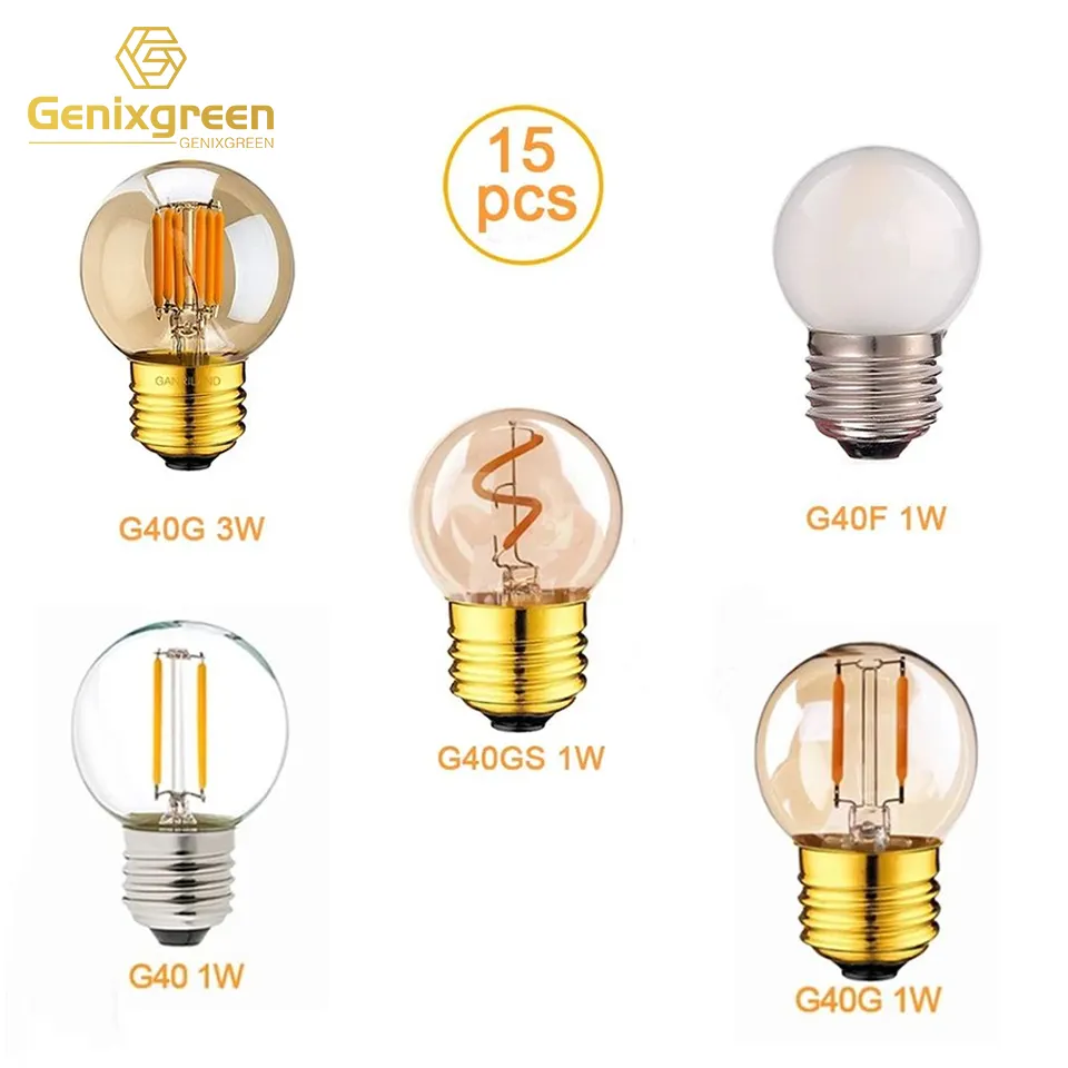 LED Replacement Bulb Ampoule G40 Mini Globe LED Light Bulb filament bulb string lights chandelier Indoor Outdoor Decoration