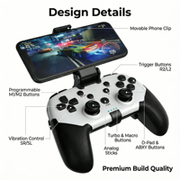 YJT-CJP2036 Joystick Gamepad Smart Multi-Platform Wireless Game Controller dengan Turbo untuk PC Android IOS- Ramah Lingkungan Ergonomis