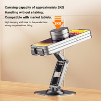 Support portable pour ordinateur portable et téléphone, réglable à 360 degrés, en métal, étanche, facile à installer, pour lit et bureau, à prix avantageux