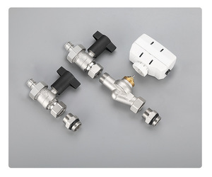 Ensemble <span class=keywords><strong>de</strong></span> vannes thermostatiques Ganihill, vanne TRV HVAC avec actionneur pour chauffage par le sol - Product Image 2