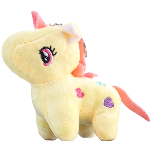 Lindo Llavero de Peluche de Unicornio Rosa, <span class=keywords><strong>Mini</strong></span> Muñeco de <span class=keywords><strong>Pony</strong></span> de Pie con Bordado de Corazón, Colgante Esponjoso para Bolsa, Regalo para Niñas - Product Image 3