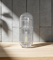 Tube de brillant à lèvres transparent en forme de capsule, conteneur vide en plastique pour baume à lèvres avec logo personnalisé, vente en gros OEM, faible MOQ