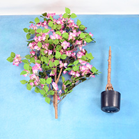 Arbre de Bougainvillier Artificiel de Luxe Réaliste de 150 cm, Tronc Unique Détachable, en Pot Blanc Haut, pour Décoration d'Événements et Mariages