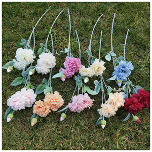 Yiyi <b>Flowers</b> 3-Head Queen Peony <b>Artificial</b> <b>Flowers</b> 30cm-100cm Wedding Home Decor - Product Image 4