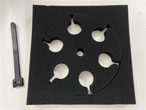 Support de microphone métallique OEM avec 6 supports de micros, support de barre carré circulaire professionnel pour micros portatifs, bonnette anti-vent en mousse pour communication filaire, trou pour câble - Product Image 2