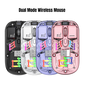 <span class=keywords><strong>Souris</strong></span> de jeu <span class=keywords><strong>sans</strong></span> <span class=keywords><strong>fil</strong></span> mini transparente double mode 2.4G/5.0 avec éclairage RGB, coque magnétique et en stock - Product Image 6