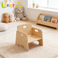 Ensemble bureau et chaise pour enfants en bois massif, table d'étude pour tout-petits, design moderne, chaise et tabouret pour enfants
