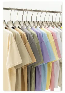 Nouveau personnalisé 30 couleurs printemps/été hommes et femmes décontracté 235G correspondant T-shirt 100% coton couple style jeunesse - Product Image 6