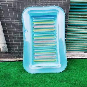 Piscina Inflable de PVC con Flotador y Drenaje en Forma de Ocho/Rectangular, Hamaca Inflable con Reposabrazos, Silla de Descanso - Product Image 6