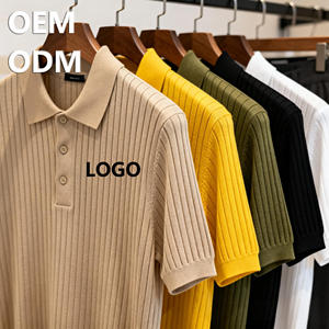 Chemises de golf personnalisées à manches courtes en tissu gaufré uni, broderie, polyester, coupe régulière, pour un séchage rapide - Product Image 1