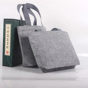 Fashion Felt Shoulder Case Ladies Bag Women Handbag Grey Felt Tote Bag With Handle
