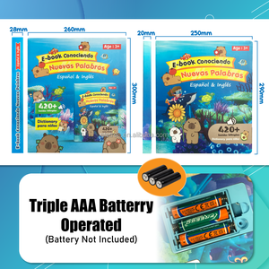 ELETREE 420 mots, livre électronique bilingue <span class=keywords><strong>espagnol</strong></span> et anglais, Conociendo Nuevas Palabras, jouet éducatif musical, livre sonore pour enfants - Product Image 6