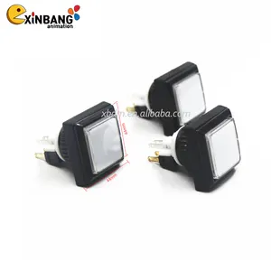 Nút Đèn LED Chiếu Sáng Arcade Bền Bỉ Loại 12VDC 44*44Mm Của Mỹ, Dùng Cho Máy Chơi Game Và Máy Chơi Game Arcade Chạy Bằng Tiền Xu