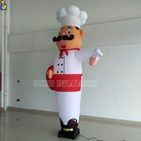 Danseur gonflable Chef pour la publicité des restaurants, Chef gonflable personnalisé avec main qui agite