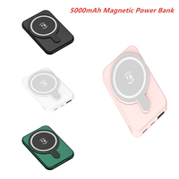 Batterie externe intelligente sans fil mince 5000 mAh, chargeur de batterie mobile, mini batterie externe 5000 mAh, étui magnétique pour batteries externes sans fil