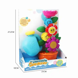 Juguetes de Baño Unisex para Niños de 2 a <span class=keywords><strong>4</strong></span> Años, Flor y Taza con Rociador, Hechos de Plástico y Agua, Regalos para Niños Pequeños y Bebés - Product Image 2