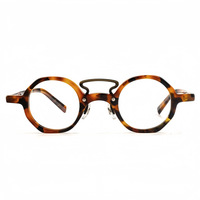 Marcos de acetato retro de diseñador hechos a mano, pequeños bordes anchos, gafas ligeras clásicas sólidas, marcos de gafas