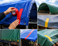 Ruban de réparation en bâche acrylique, imperméable, résistant aux UV, robuste, simple face, pour bâches de camions, tricycles, épaisseur personnalisée OEM