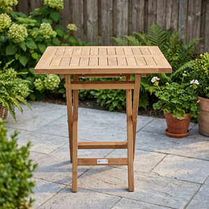 Square Solid Wood Eco-Friendly Waterproof Durable Portable <b>Folding</b> Dining <b>Table</b> Rustic Modern Design for Home & Outdoor Use - Product Image 3