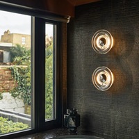 Applique murale décorative de luxe en laiton massif avec verre et LED blanc chaud, économe en énergie, pour chambre, salon, couloir, maison, hôtel