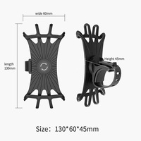 Support de téléphone flexible pour guidon de vélo/moto, rotation universelle à 360°, support en silicone réglable pour appareils de 4,7 à 7 pouces