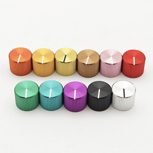 Perillas de aluminio anodizado macizo de eje liso de 15 mm (1/4 pulgada, 0.25 pulgadas, 6.35 mm, 6.4 mm) para potenciómetros de control de guitarra y pedales - Product Image 6