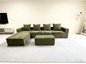 Canapés modulaires convertibles modernes et abordables, écologiques et durables, en forme de L, pour salons de villas - Product Image 3