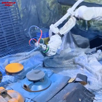 Équipement d'automatisation de peinture de réservoirs industriels, robot collaboratif de pulvérisation, portée de 1800 mm, 6 axes, moteur de 25 kg, protection IP65, 0,05 mm