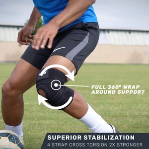 Rodillera para el <span class=keywords><strong>dolor</strong></span> <span class=keywords><strong>de</strong></span> <span class=keywords><strong>rodilla</strong></span>, envoltura ajustable <span class=keywords><strong>de</strong></span> 4 vías, soporte <span class=keywords><strong>de</strong></span> compresión para rótula - Product Image 2