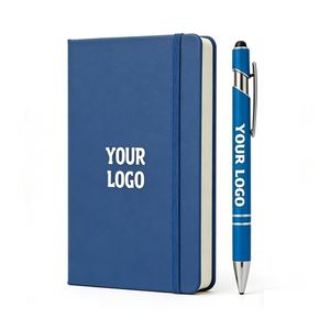 Promotion Custom Wholesale A6 <b>A5</b> Personalized Printed Lined Hardcover <b>Note</b> <b>Book</b> PU Leather Journal Business Notebooks With Logo - Product Image 1
