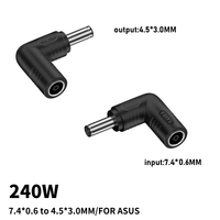 Adaptateur 7450 vers DC 4530 5521 5525 6037 PD 90 degrés coudé 4.5mm * 3.0mm adaptateur de charge mâle pour H-P Dell HP ASUS Lenov