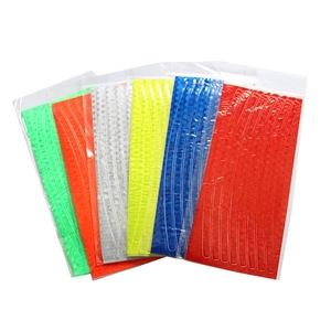 Meme bicicleta Reflector fluorescente bicicleta <span class=keywords><strong>MTB</strong></span> bicicleta de Ciclismo de llanta de rueda de <span class=keywords><strong>pegatinas</strong></span> reflectantes calcomanía Accesorios - Product Image 1