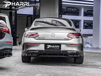 Kit de Carrocería Delantera y Trasera Estilo C63 AMG para Benz Clase C W205 2015-2021, Piezas de Conversión Completa