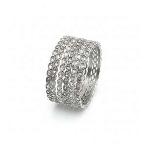 Elegant & Luxurious Silver Plated Crystal Stone Bracelets & <b>Bangles</b> <b>Set</b> Premium Jewelry Collection - Product Image 2