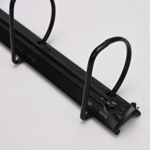 美国市场哑光黑色三环斜式活页夹机制 |   用于信纸尺寸活页夹的钢制三孔环形夹五金件，批量 OEM 美国 - Product Image 3