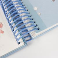 Bloc-notes à spirales A4 à motifs floraux avec couverture en papier, 100 feuilles, impression UV/laminage/numérique, personnalisable, cadeau promotionnel, Chine
