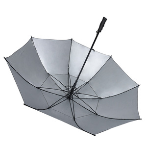 Parasol — Double canopée surdimensionnée, grand format, avec revêtement en argent ventilé, parapluie en tissu - Product Image 3