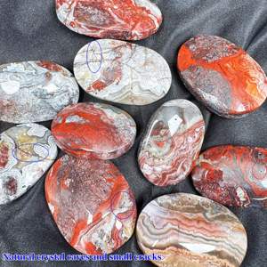 Venta al por Mayor de Piedras de Ágata Mexicana Natural para Sanación Espiritual, Cristal Pulido en Forma Ovalada para Decoración del Hogar y Regalos Navideños - Product Image 4