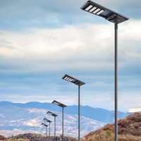 Lampadaire solaire intégré tout-en-un, étanche IP65, en aluminium moulé sous pression, lampe LED extérieure pour route, certifié CQC, garantie 3 ans